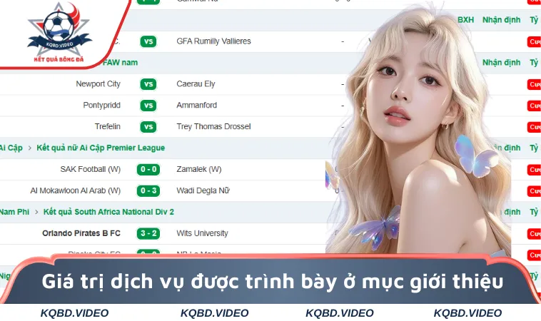 Giá trị dịch vụ cốt lõi được trình bày ở mục giới thiệu