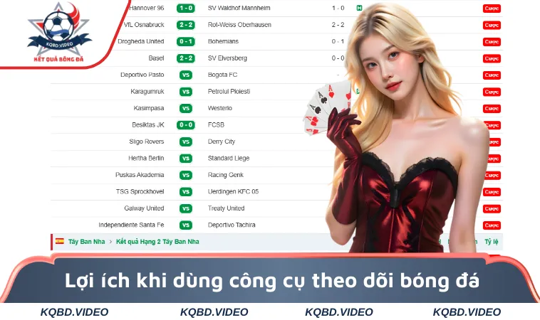 Lợi ích khi dùng công cụ theo dõi bóng đá