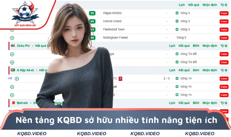 KQBD VIDEO sở hữu nhiều tính năng tiện ích vượt trội